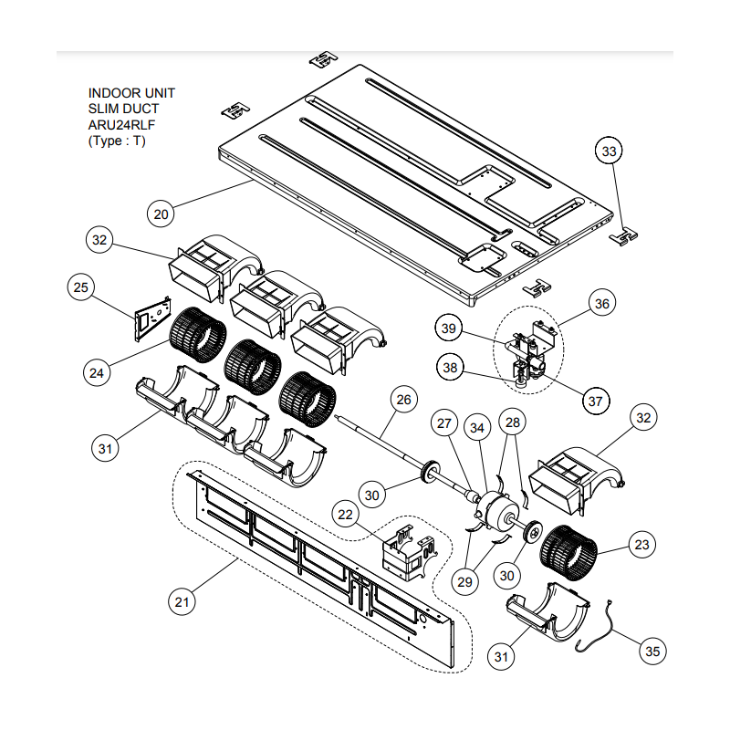 FUJITSU K9900472047 aka 9900472047 PUMP DRAIN SA ARHFI