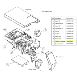 FUJITSU K9900544041 aka 9900544041 THERMISTOR OUT TEMP 15RLS2/FH