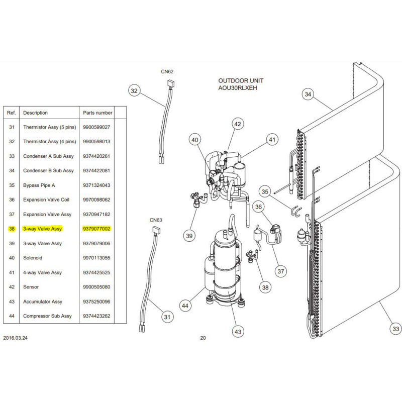FUJITSU K9379077002 aka 9379077002 VALVE 3 WAY RLXEH
