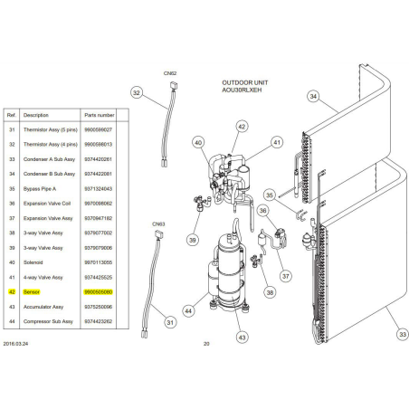 FUJITSU K9900505080 aka 9900505080 PRESSURE SENSOR