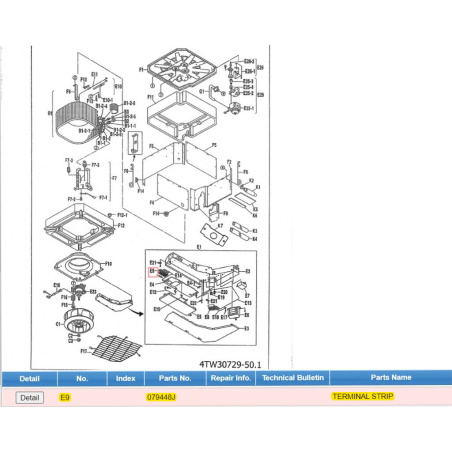 DAIKIN 079448J TERMINAL STRIP