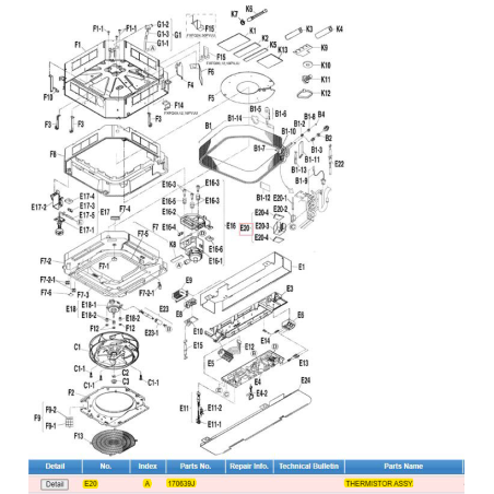 DAIKIN 170639J THERMISTOR ASSY.
