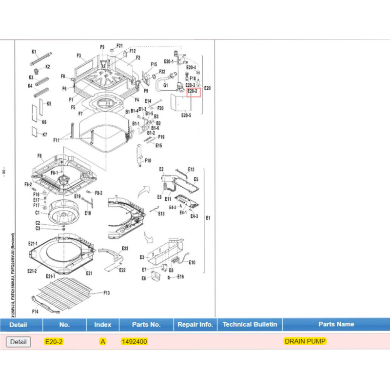 DAIKIN 1492400 DRAIN PUMP
