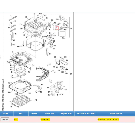 DAIKIN 0948847 DRAIN HOSE ASS'Y