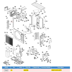 DAIKIN 6022758 Plate, Left Side