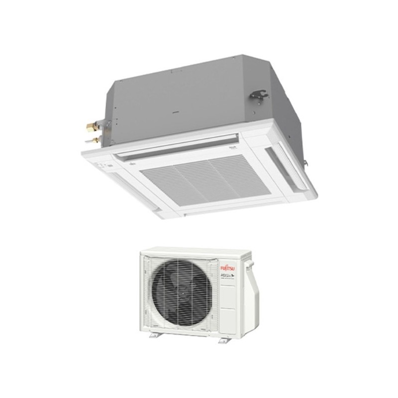Fujitsu 09LUAS1 9,000 BTU 22.5 SEER Heat Pump & Air Conditioner Ductless Recessed Cassette Mini Split ACUH09LUAS1 / AOUH09LUAS1