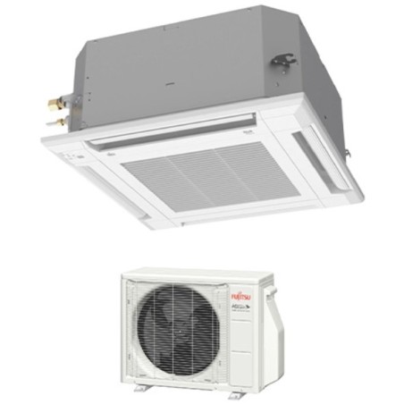 Fujitsu 09LUAS1 9,000 BTU 22.5 SEER Heat Pump & Air Conditioner Ductless Recessed Cassette Mini Split ACUH09LUAS1 / AOUH09LUAS1