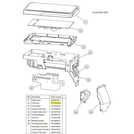 FUJITSU K9707427455 aka 9707427455 INVERTER CONTROL