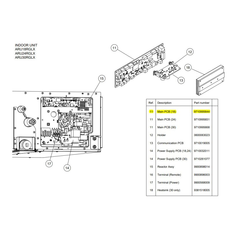 FUJITSU K9710995644 aka 9710995644 CONTROLLER PCB HY