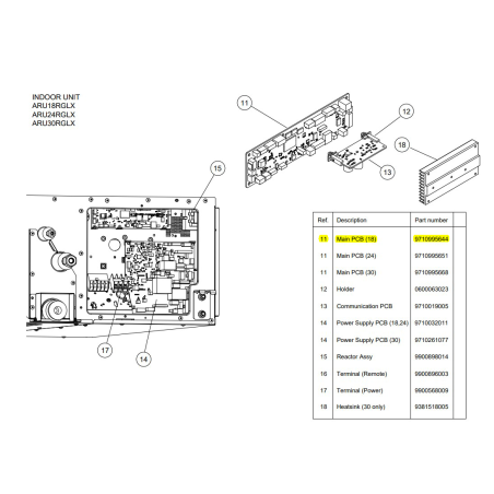FUJITSU K9710995644 aka 9710995644 CONTROLLER PCB HY