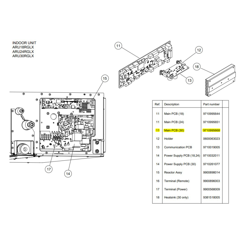 FUJITSU K9710995668 aka 9710995668 CONTROLLER PCB HY