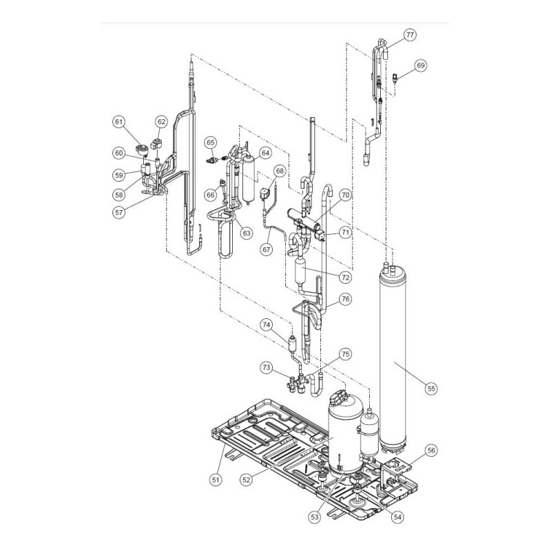 FUJITSU K9970112010 aka 9970112010 VALVE 4 WAY HVAB