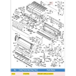 DAIKIN 1724765 FRONT GRILLE ASSY.
