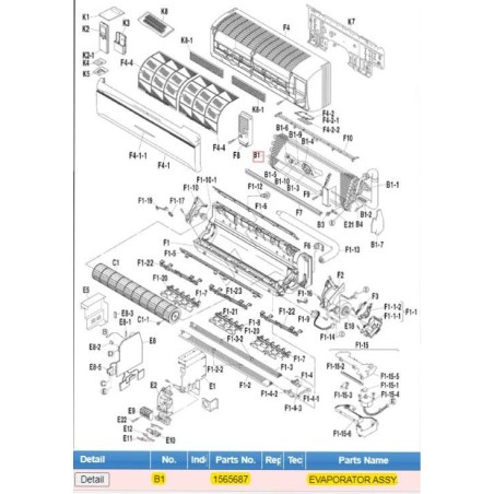 DAIKIN 1565687 EVAPORATOR ASSY.