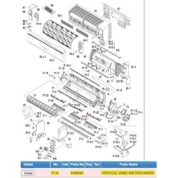 DAIKIN 1406593 VERTICAL VANE/ AIR DISCHARGE