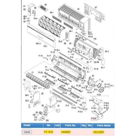 DAIKIN 1404821 HOLDER