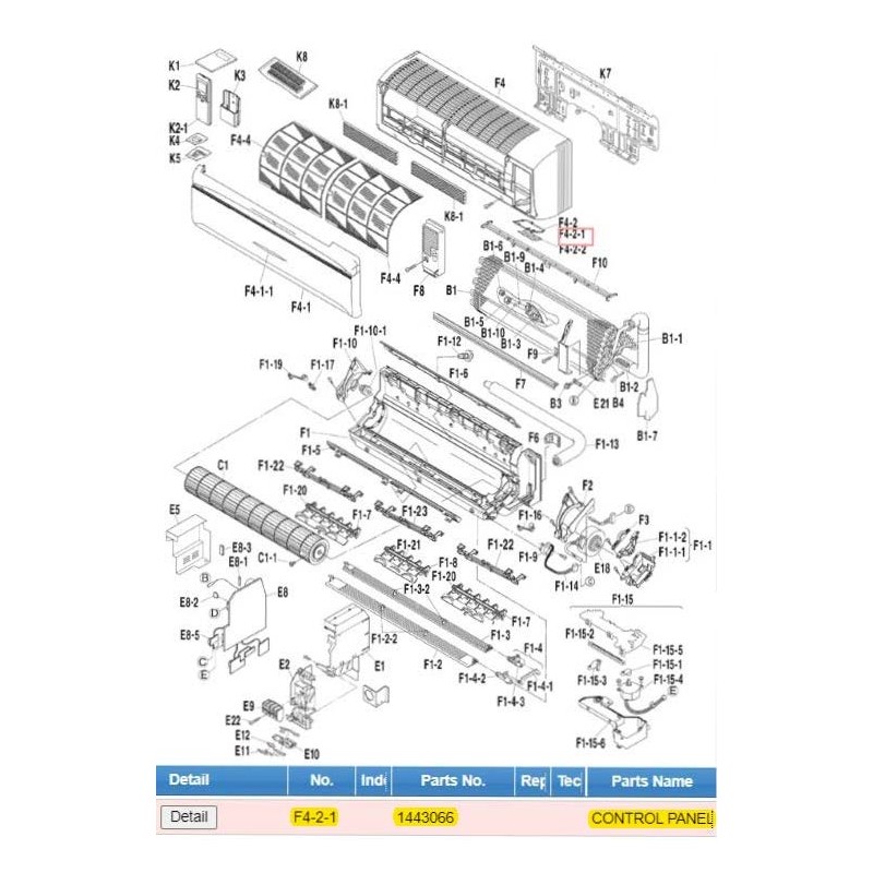 DAIKIN 1443066 CONTROL PANEL