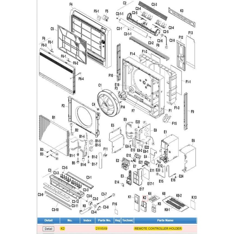 DAIKIN 2111519 REMOTE CONTROLLER HOLDER