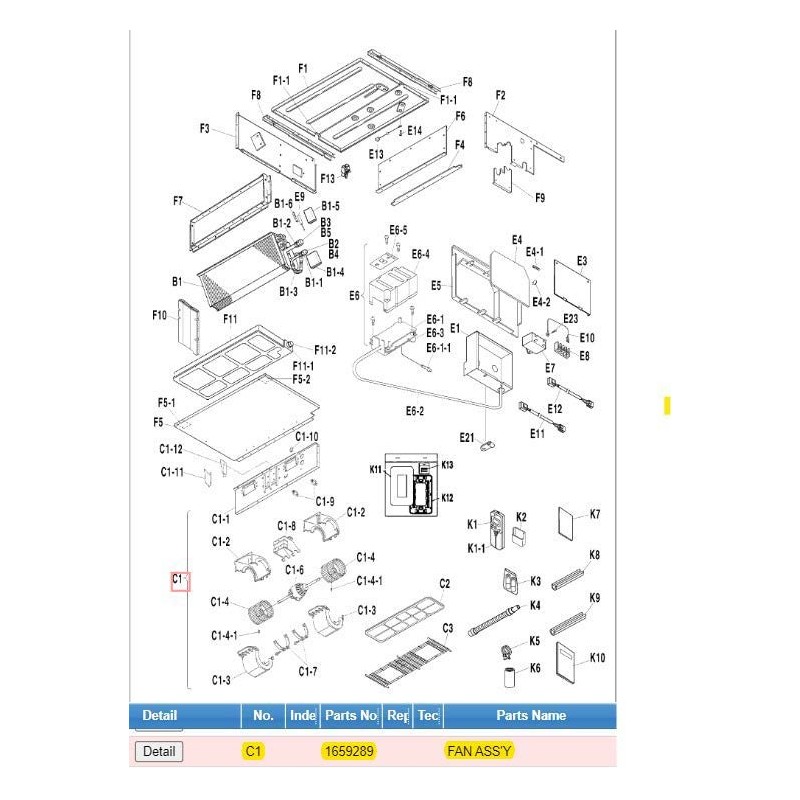 DAIKIN 1659289 FAN ASS'Y