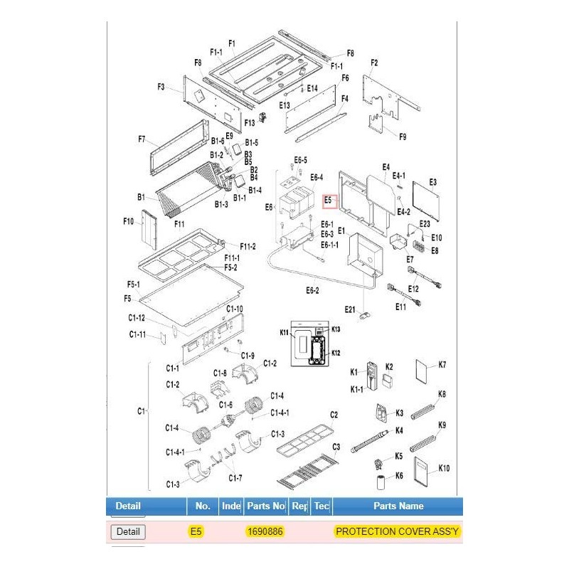 DAIKIN 1690886 PROTECTION COVER ASS'Y