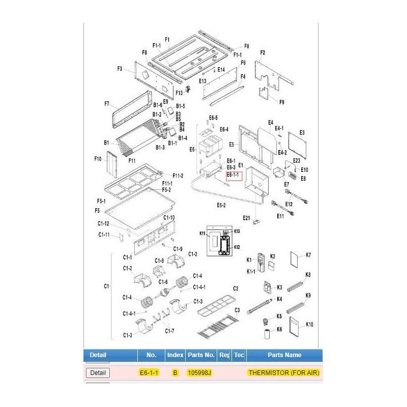 DAIKIN 105998J THERMISTOR (FOR AIR)