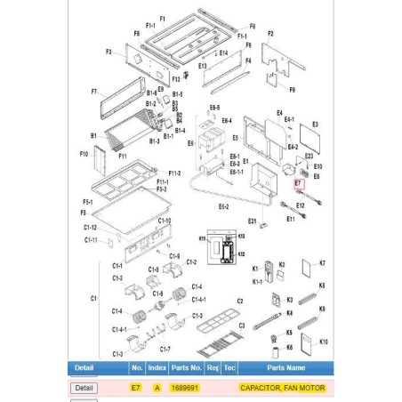 DAIKIN 1689691 CAPACITOR, FAN MOTOR