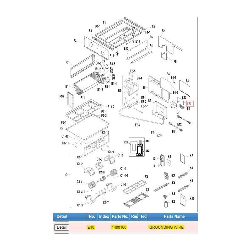 DAIKIN 1488160 GROUNDING WIRE