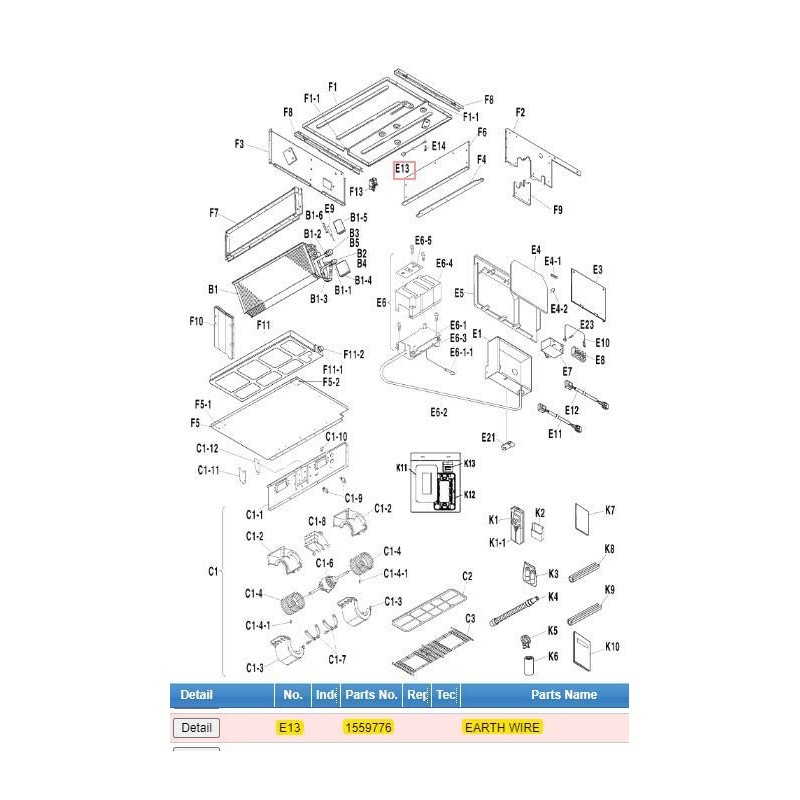 DAIKIN 1559776 EARTH WIRE
