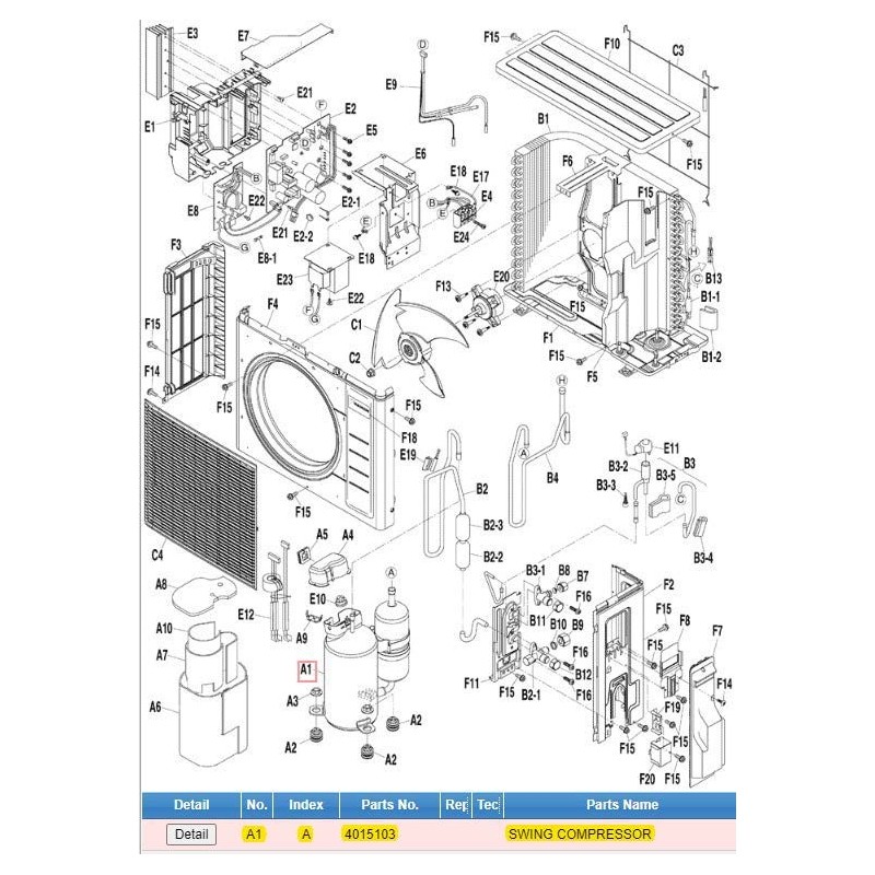 DAIKIN 4015103 SWING COMPRESSOR