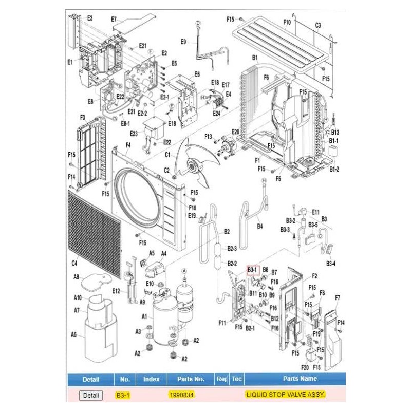 DAIKIN 1990834 LIQUID STOP VALVE ASSY.