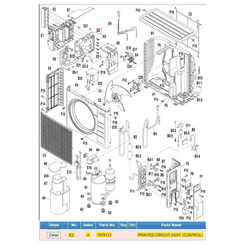 DAIKIN 1979123 PRINTED CIRCUIT ASSY. (CONTROL)