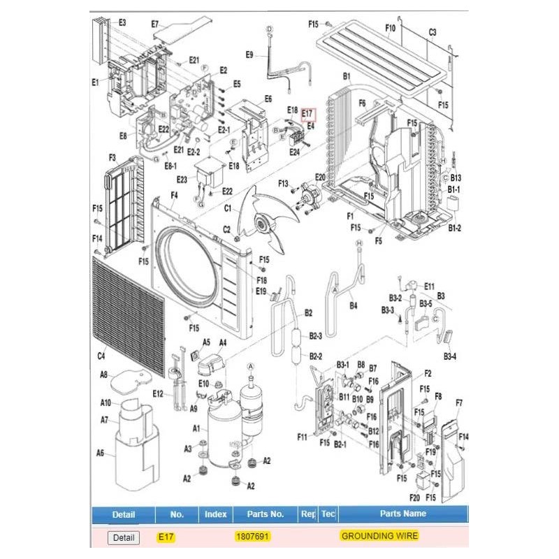 DAIKIN 1807691 GROUNDING WIRE