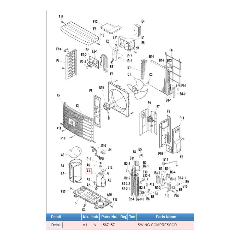 DAIKIN 1567157 SWING COMPRESSOR