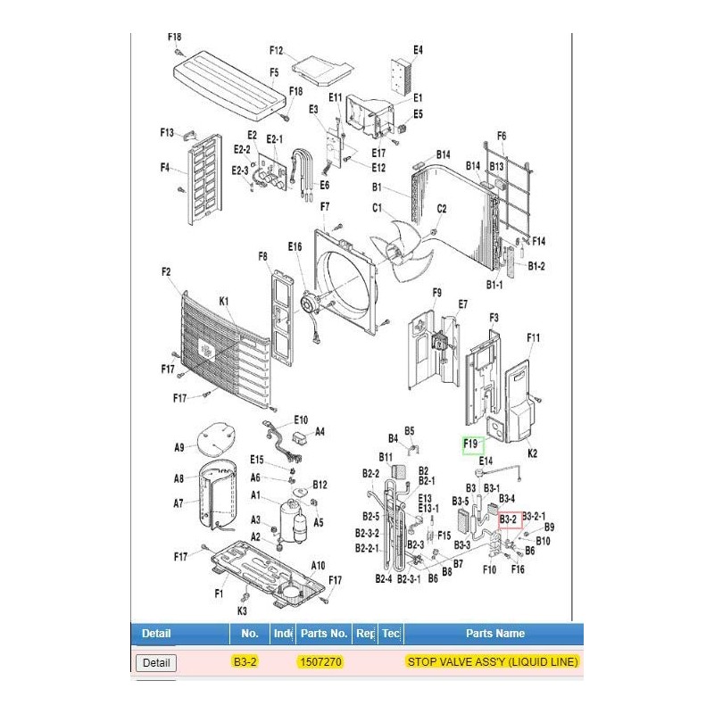 DAIKIN 1507270 STOP VALVE ASS'Y (LIQUID LINE)