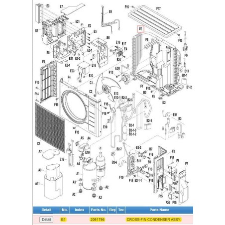 DAIKIN 2051756 CROSS-FIN CONDENSER ASSY.