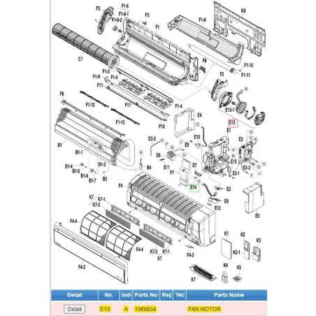 DAIKIN 1989834 FAN MOTOR
