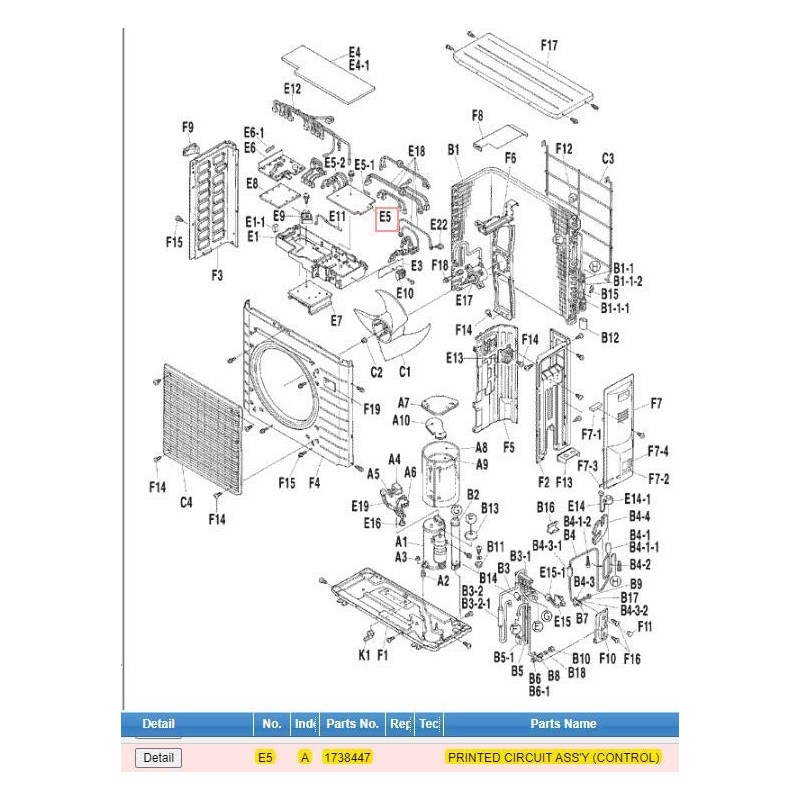 DAIKIN 1738447 PRINTED CIRCUIT ASS'Y (CONTROL)