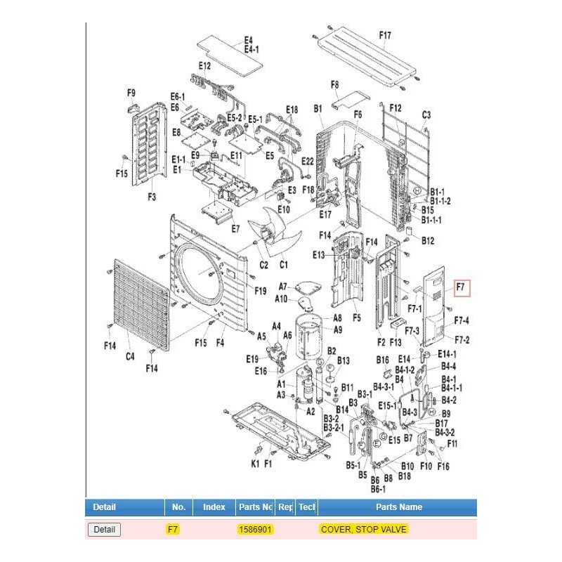 DAIKIN 1586901 COVER, STOP VALVE