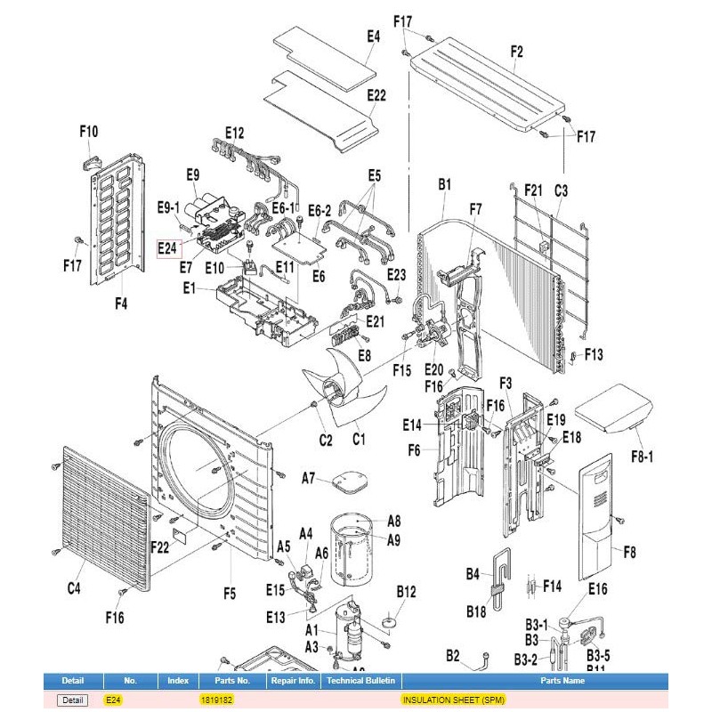 DAIKIN 1819182 INSULATION SHEET