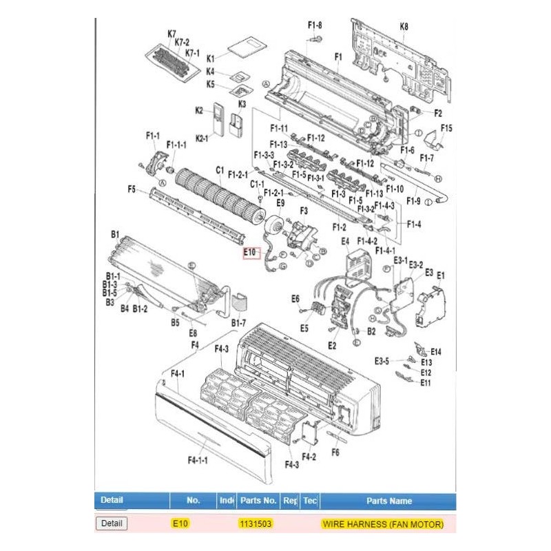 DAIKIN 1115897 FAN MOTOR