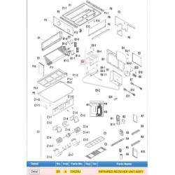 DAIKIN 154255J INFRARED RECEIVER UNIT ASSY.
