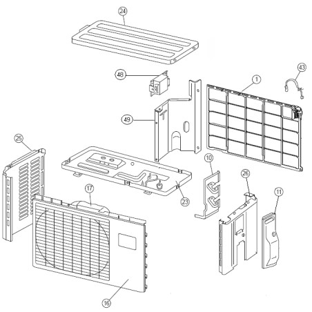 FUJITSU K9313988081 aka 9313988081 PANEL TOP 9/12 DW