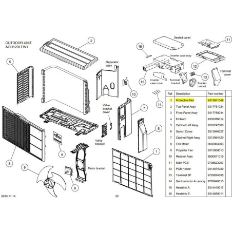 FUJITSU K9313941048 aka 9313941048 PROTECTIVE NET DW 12RLFW