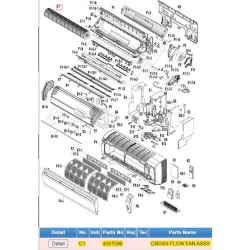 DAIKIN 4007596 CROSS FLOW FAN ASSY.