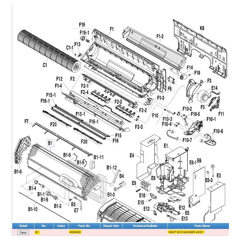 DAIKIN 4009432 EVAPORATORASS'Y