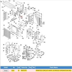 DAIKIN 4007375 PRINTED CIRCUIT ASSY. (FORCED OPERATION SW)