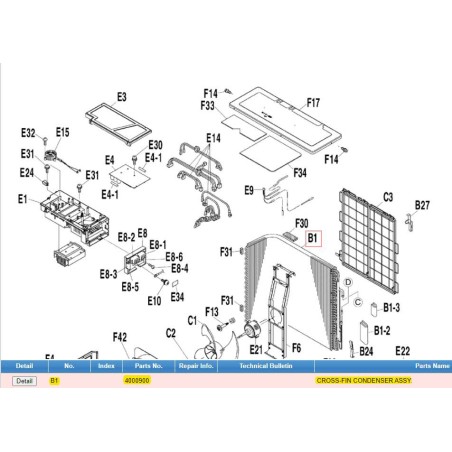 DAIKIN 4000900 CROSS-FIN CONDENSER ASSY.
