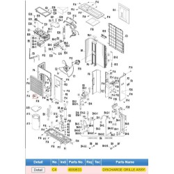 DAIKIN 4009633 DISCHARGE GRILLE ASSY.