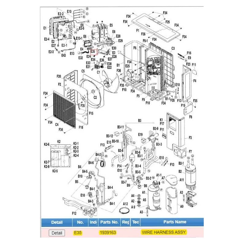 DAIKIN 1939163 WIRE HARNESS ASSY.