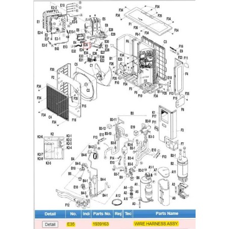DAIKIN 1939163 WIRE HARNESS ASSY.